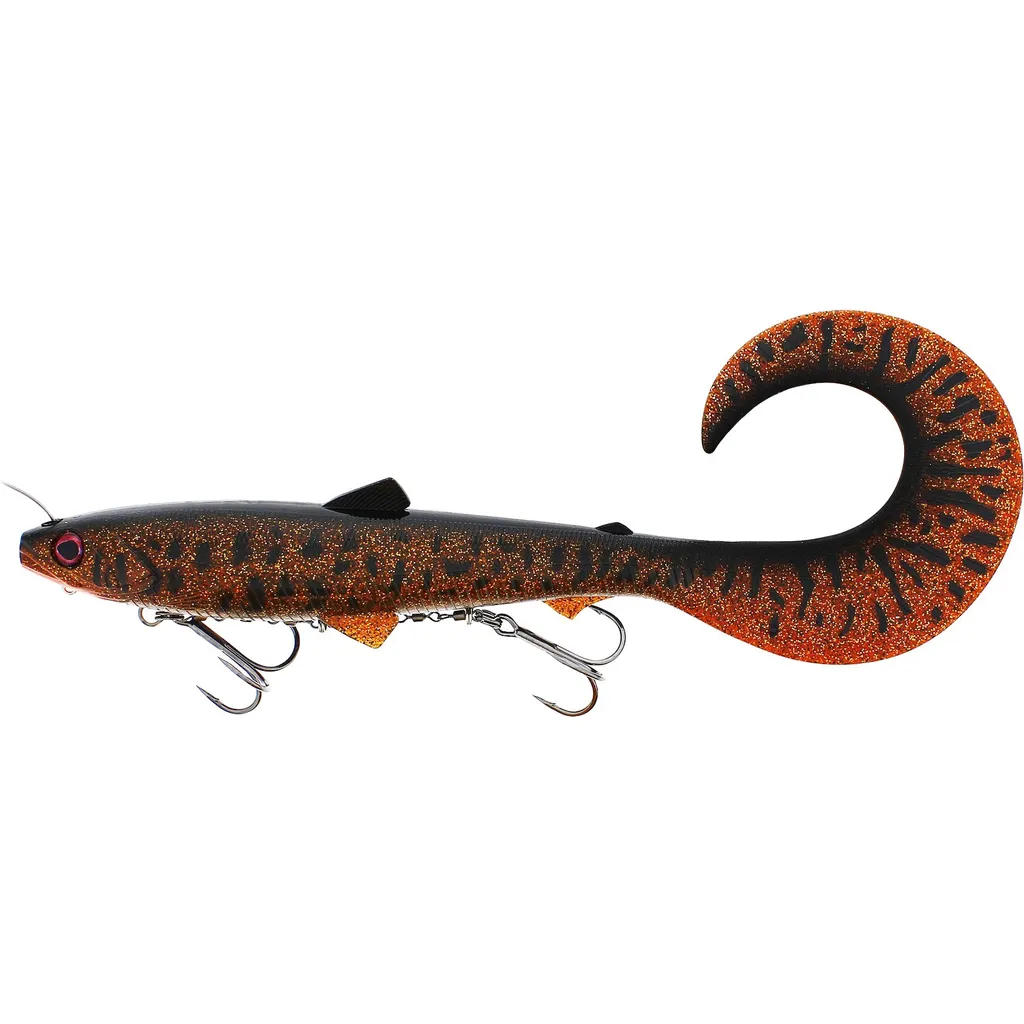 Westin BullTeez Curltail Inline Gummifische 33cm 230g Motoroil Burbot Sinking
