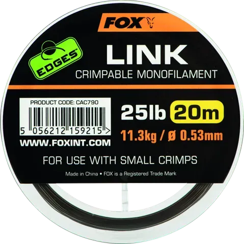 Fox Edges Link Mono 0.53mm 11.3kg 20m Trans Khaki