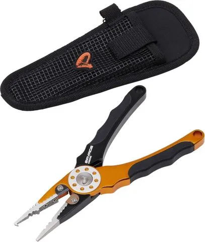 Savage Gear Alu Pro Pliers 20cm Aluminium Split Ring Nose Multitool
