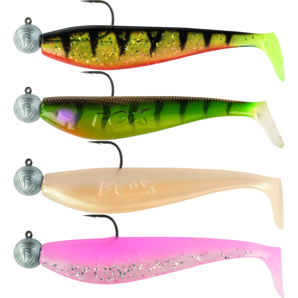Fox Rage Zander Pro Shad Loaded UV Mixed Colour Packs 1 Köderset 10cm 10g 3/0