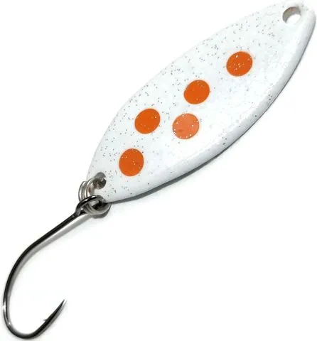 Troutwerk Spoon 2.5g 3.3cm Weiß Orangene Punkte