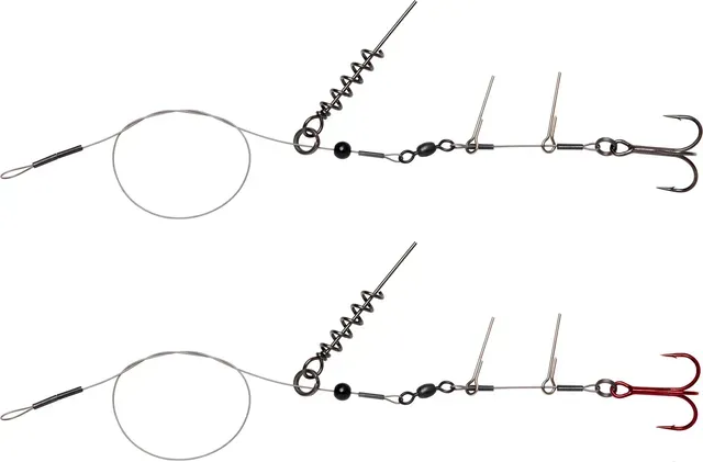 Savage Gear Linethru Corkscrew Rig 1/0 45cm 31kg 2pcs