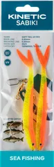 Kinetic Sabiki Soft Tail UV Fertigmontagen 255 130cm #8/0 Yellow Orange Fire Tail
