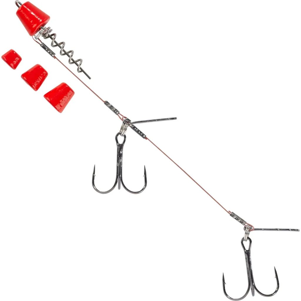 Balzer Shirasu Screw Hechtsystem mit Wechselgewichten - Schraubkopf #2 9cm Fluo-Rot