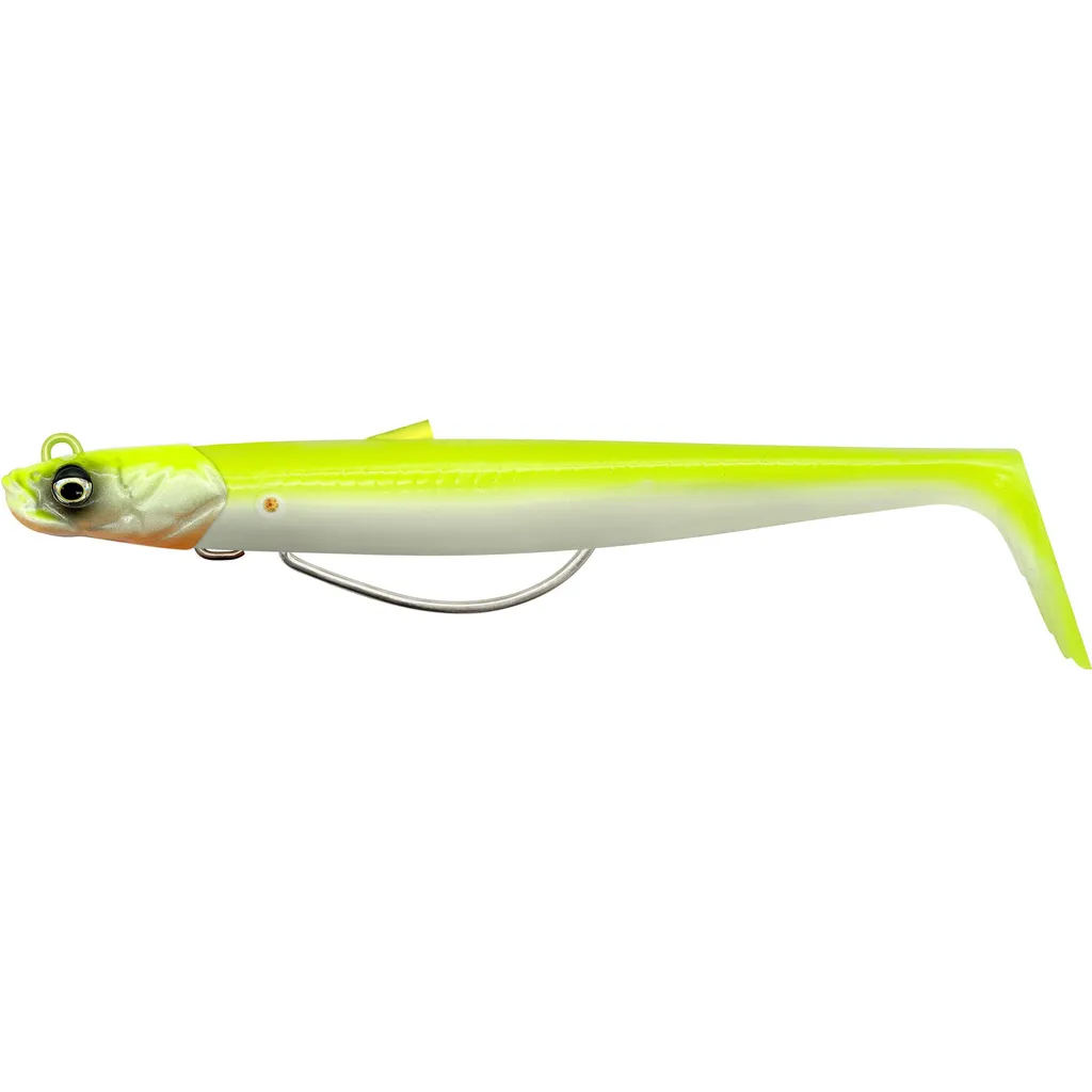 Savage Gear Sandeel V2 Weedless Meeresköder 11.5cm 22g Lemon Back