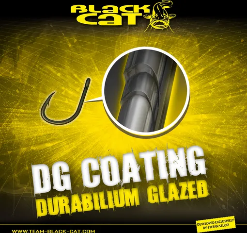 Black Cat Curved Point Treble Hook DG Haken #3/0 5pcs