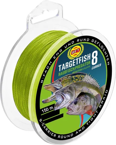 WFT TF8 Raubfisch Geflochtene Schnur 0.1mm 7kg 150m Chartreuse