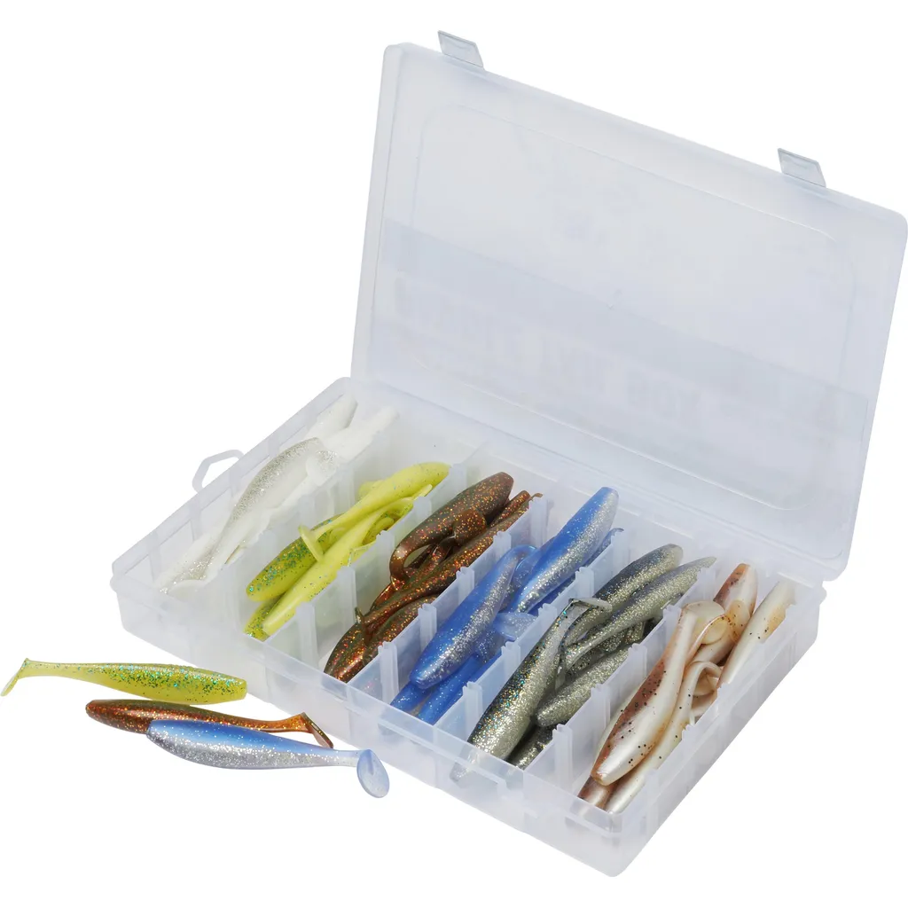 Abu Garcia Paddletail Box Softbait 10cm 60pc Assorted