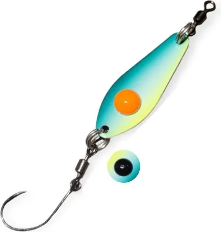 Troutwerk Spoon Löffel 3.1cm 2.4g Green/White/Yellow/Black/Red