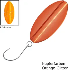 Balzer Metallica Inliner Spoon 2.5cm 1.9g Kupferfarben-Orange-Glitter