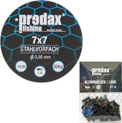 Predax Steel Leader + Crimp Set 1000cm 30kg 7x7