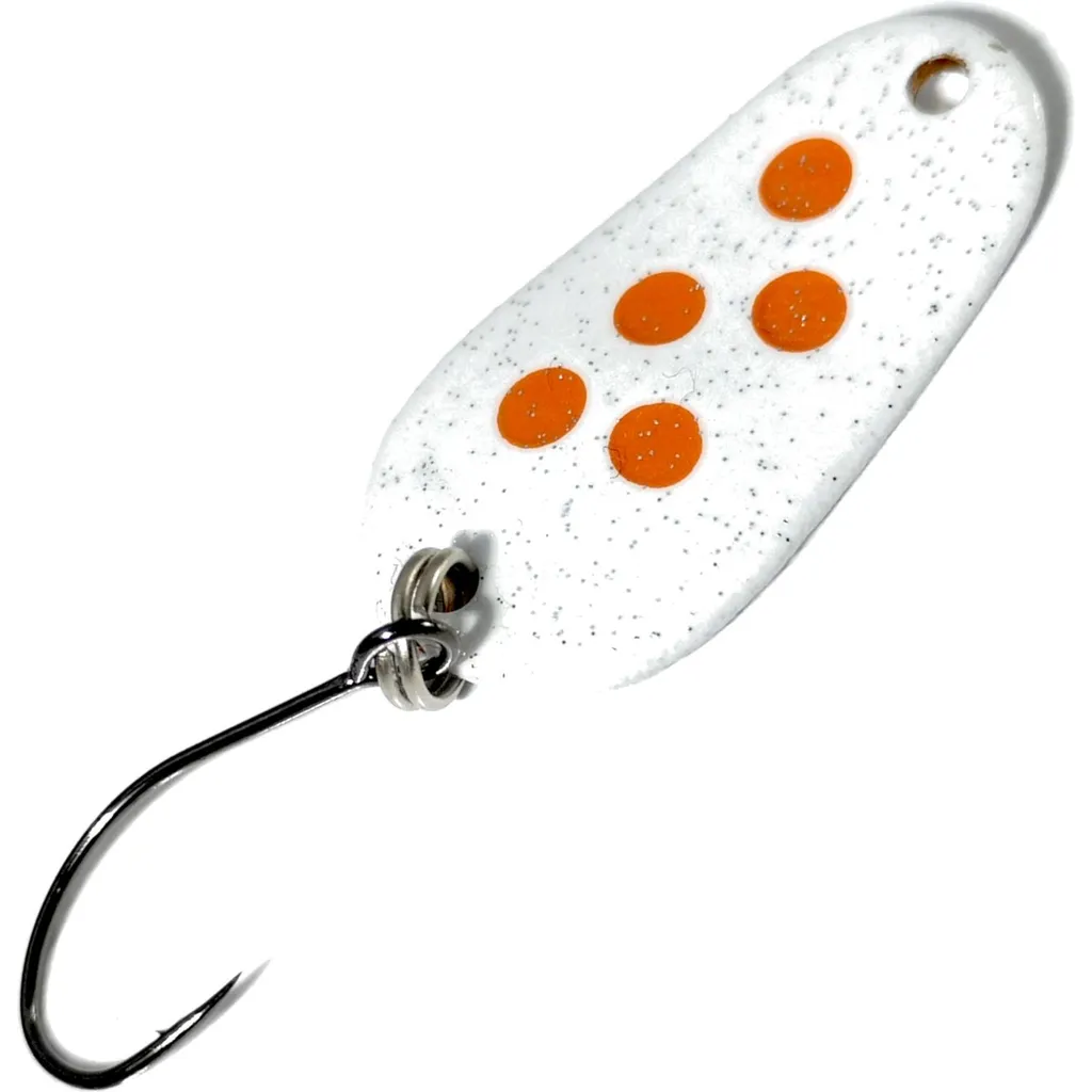 Troutwerk Spoon Blinker Weiß Orangene Punkte