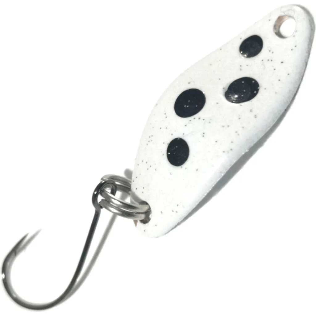 Troutwerk Spoon 1.5g 2.3cm Weiß Schwarze Punkte