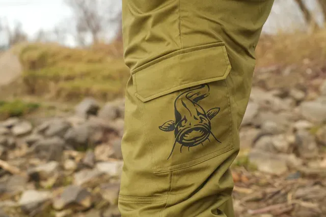 Black Cat Cargo Trousers S Green