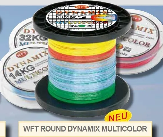 WFT Round Dynamix KG Multicolor Braided Line 0.16mm 14kg 600m