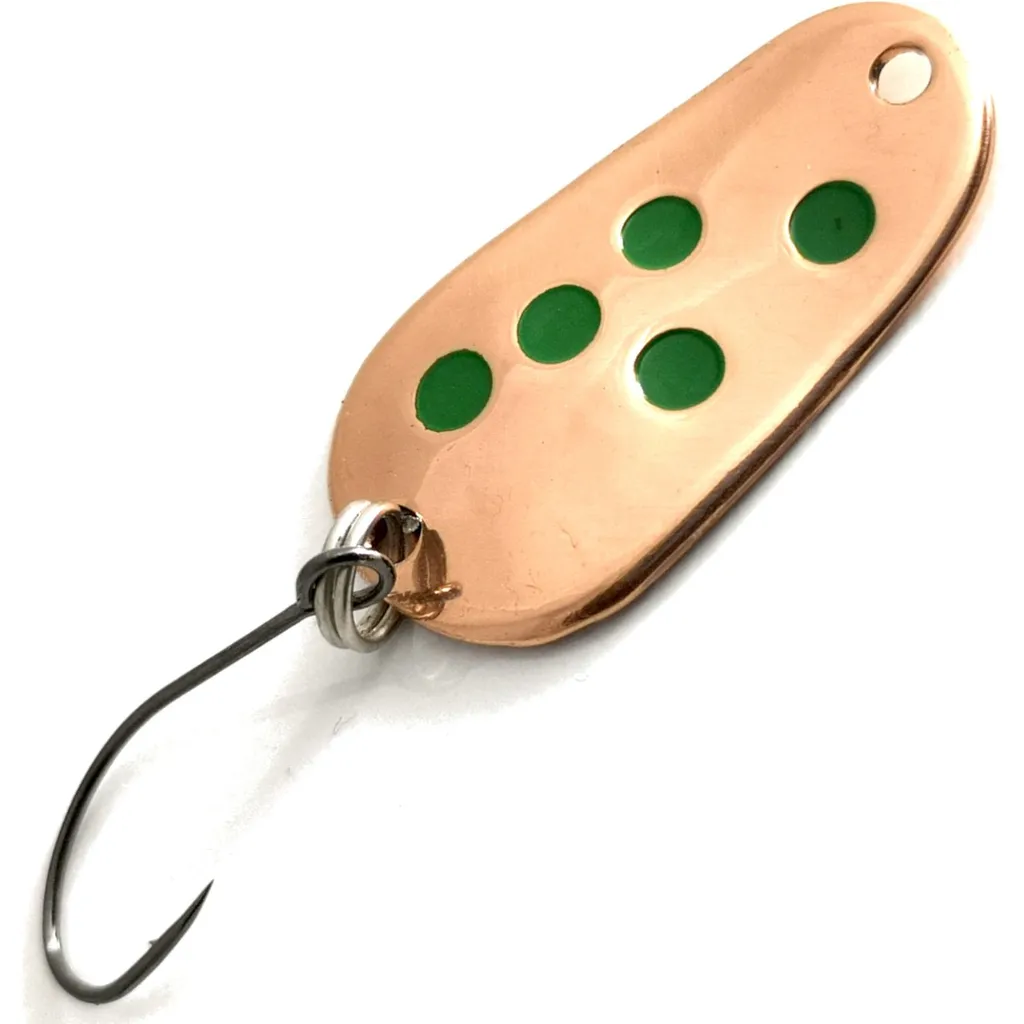 Troutwerk Spoon Blinker Kupferfarben Grüne Punkte