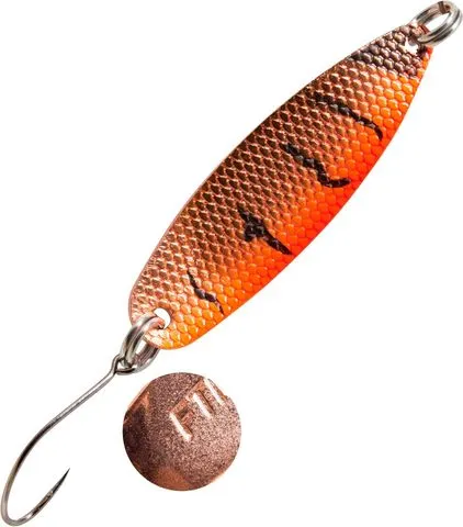 FTM Spoon Hammer Spoon 3.2g Tumbling Copper-Orange Black/Copper