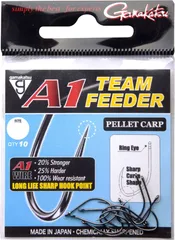 Gamakatsu A1 Team Feeder Eyed Hooks Pellet Carp #6