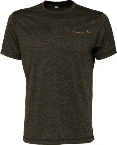 Savage Gear Fighter Stretch T-Shirt S Burnt Olive Melange