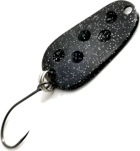 Troutwerk Spoon 2.8cm 3g Schwarz/Schwarze Punkte