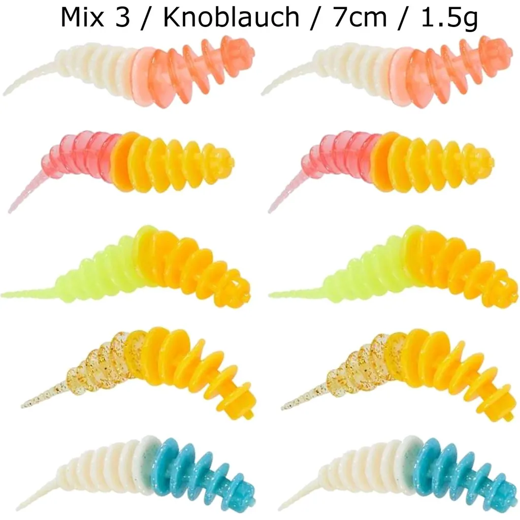 Balzer Trout Collector Softbaits 7cm 1.5g Mix 3 Knoblauch