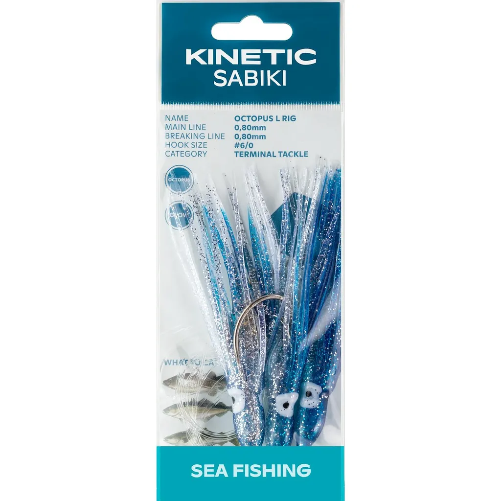 Kinetic Sabiki Octopus L Fertigvorfach #6/0 150cm BLUE/RED