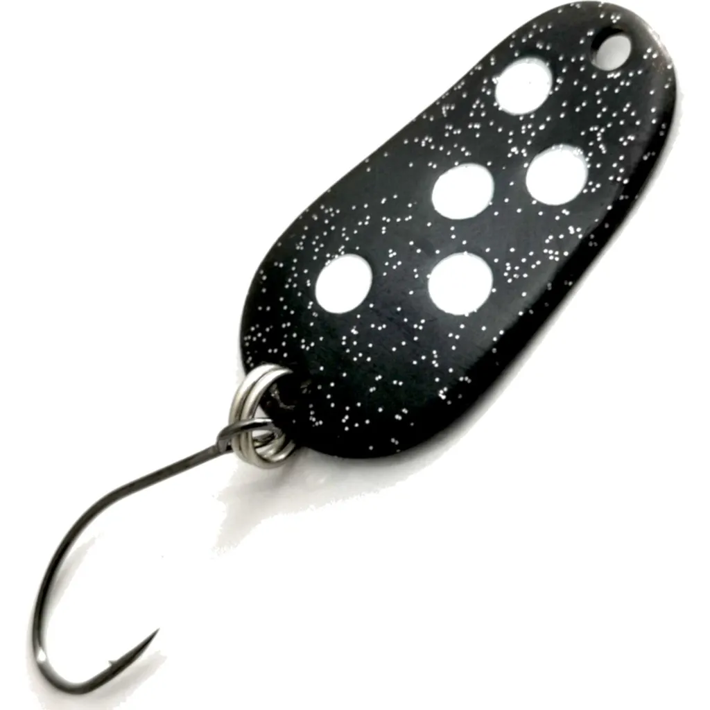 Troutwerk Spoon Blinker Schwarz Weiße Punkte