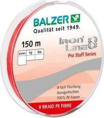 Balzer Iron Line Pro Staff 8 Braided Line 0.08mm 7.2kg 150m rot