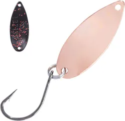 Balzer Metallica Catcher Blinker 2.5cm 2g Hellkupferfarben-Schwarz-Glitter
