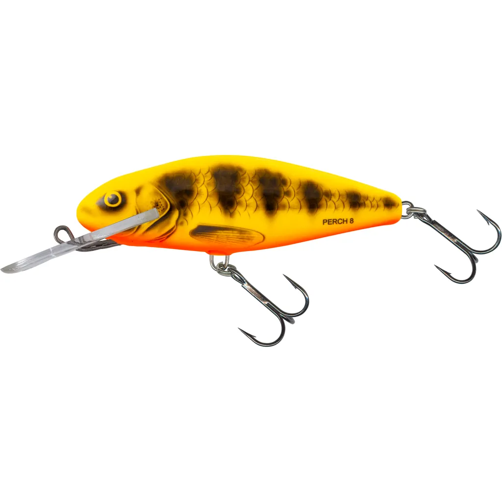 Salmo Perch Deep Runner Wobbler 8cm 14g Dr Yellow Red Tiger