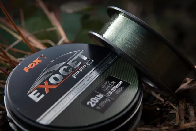 Fox Exocet Pro Monofilament Line 0.37mm 9.09kg 1000m Low Vis Green