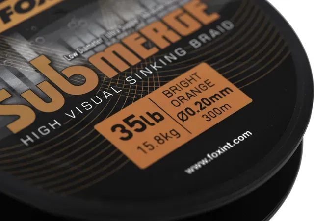 Fox Submerge Orange Sinking Braid 300m 0.2mm 15.8kg