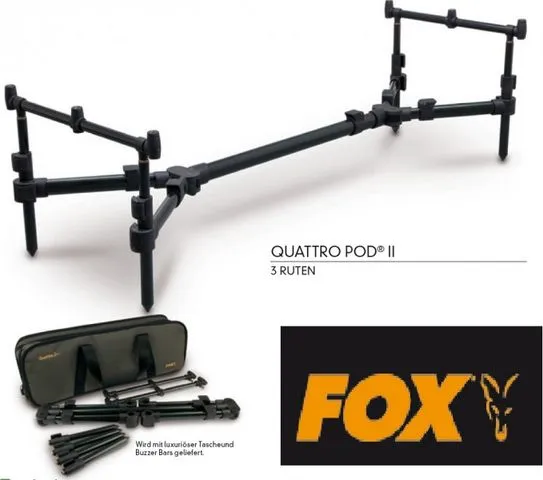 Fox Quattro Pod II 3-Rod 102–175cm