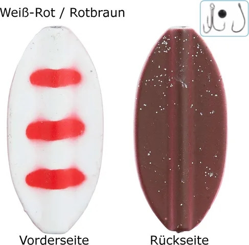 Balzer Pro Staff Series Spoon Inliner 1.9g Weiß-Rot/Rotbraun