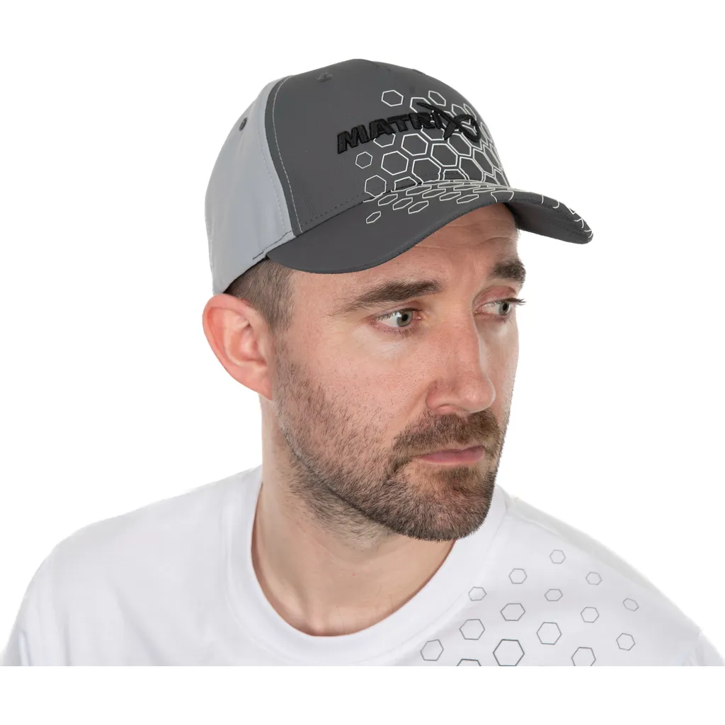 Matrix Baseball Cap GHH007 Hex Print Grey