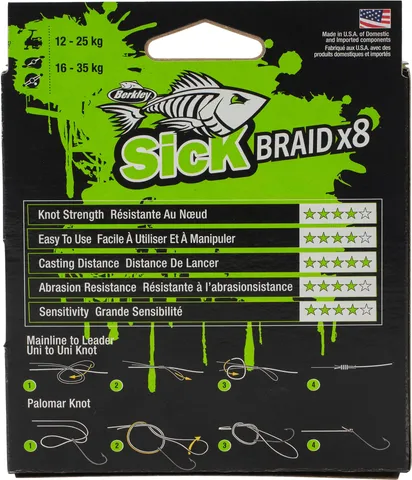 Berkley Sick Braid Fishing Line 0.19mm 18kg 300m Black