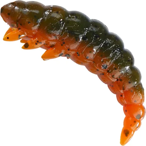 Balzer Bazillus Käse Gummiköder 3cm Green Pumpkin Amber Red