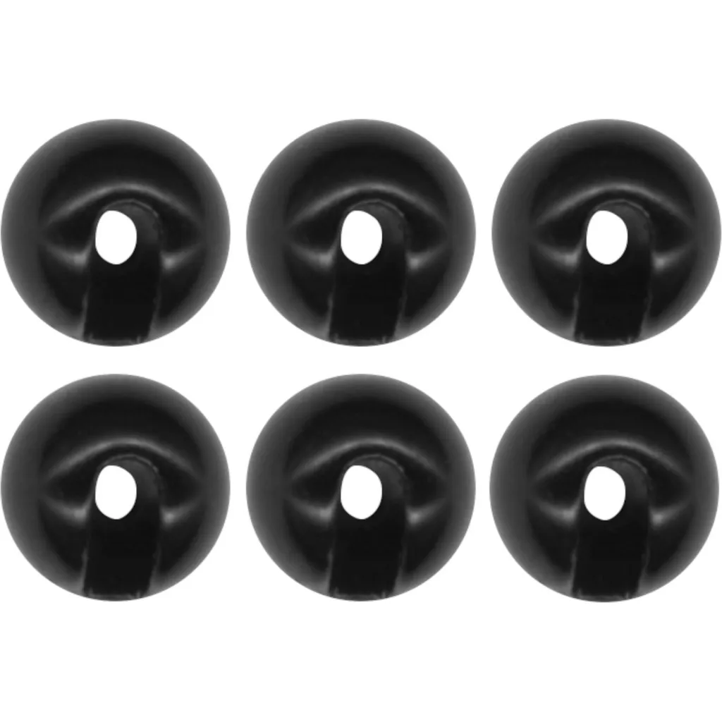 FTM Tungsten Perle Omura geschlitzt #3,8mm Schwarz 6er