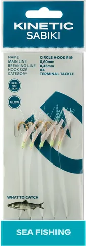 Kinetic Sabiki Circle Hook Ready-made Rigs #4 130cm 1pc