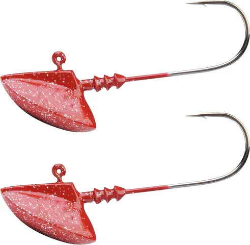 Spro Erie Jighead Red Glitter Jig 22 28g #5/0