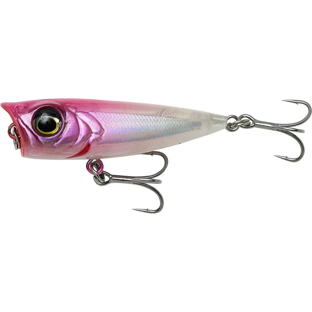 Savage Gear 3D Minnow Popper Oberflächenköder Pink Head 4.3cm 2.6g