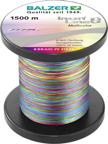 Balzer Iron Line 8 Braided Line 0.2mm 15.1kg 1500m Multicolor
