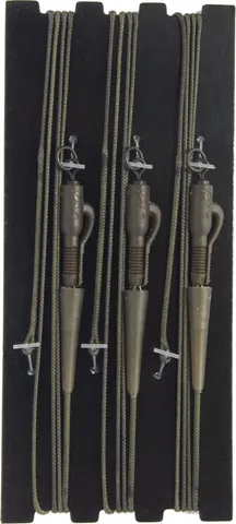 Korda Leadcore Leader Hybrid Lead Clip 3Stück 1m Kraut/Schlamm