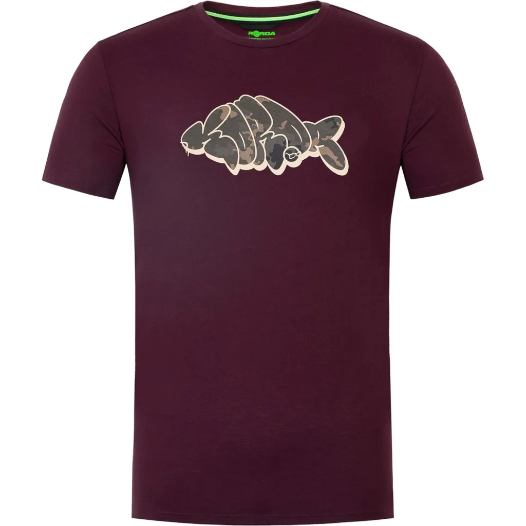 Korda Outline Tee S Burgund