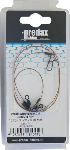 Predax 7x7 Steel Leader 30cm 18kg 0.46mm 2pcs