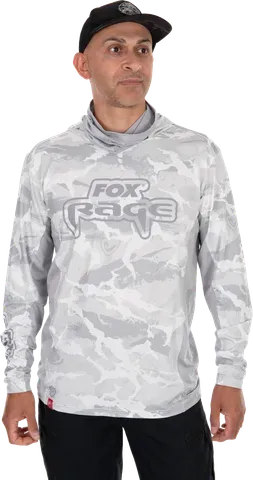 Fox Rage UV Hooded Light Camo Top L