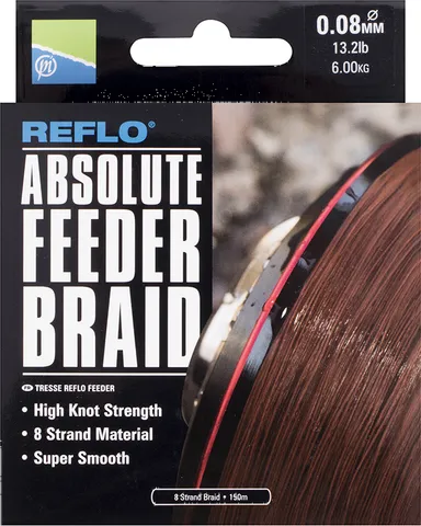 Preston Reflo Absolute Feeder Braid 0.08mm 6kg 8x