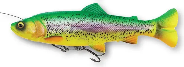 Savage Gear 4D Line Thru Pulse Tail Trout Softbaits 20cm 102g Slow Sinking Firetrout