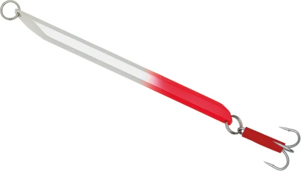 Kinetic Depth Diver Skirted Jigs 300g 22.5cm Pearl/Red