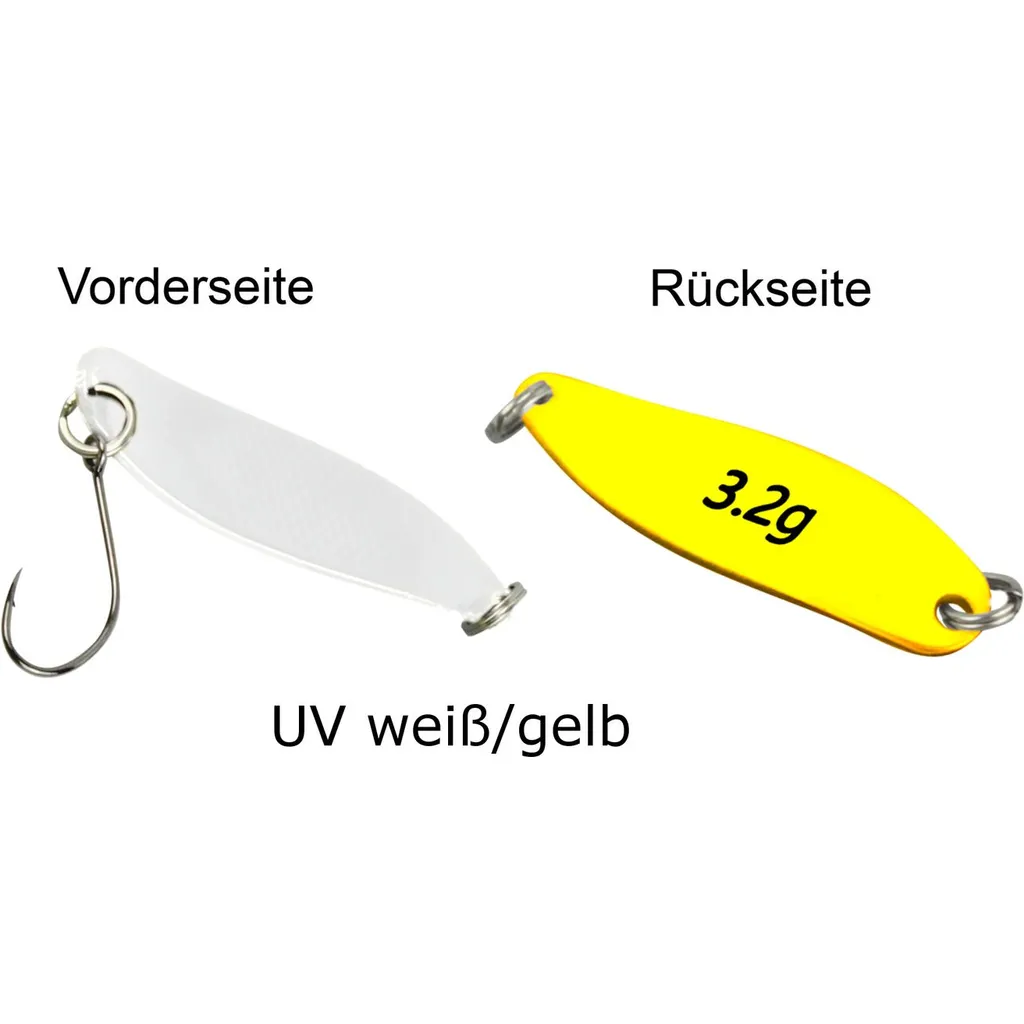 FTM Spoon Hammer 3.8cm 3.2g UV Weiß/Gelb